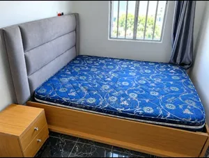 5 by 6 Mattress, Bed Frame and Side Drawer