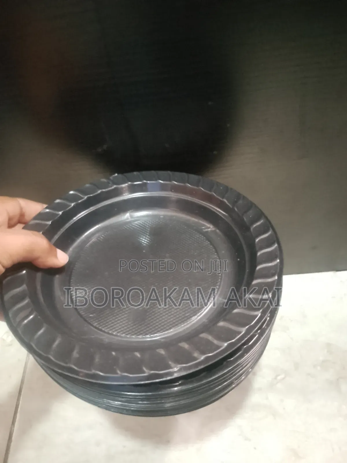 20 Black Side Plates Suitable for Serving Party Snacks