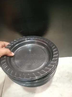 20 Black Side Plates Suitable for Serving Party Snacks