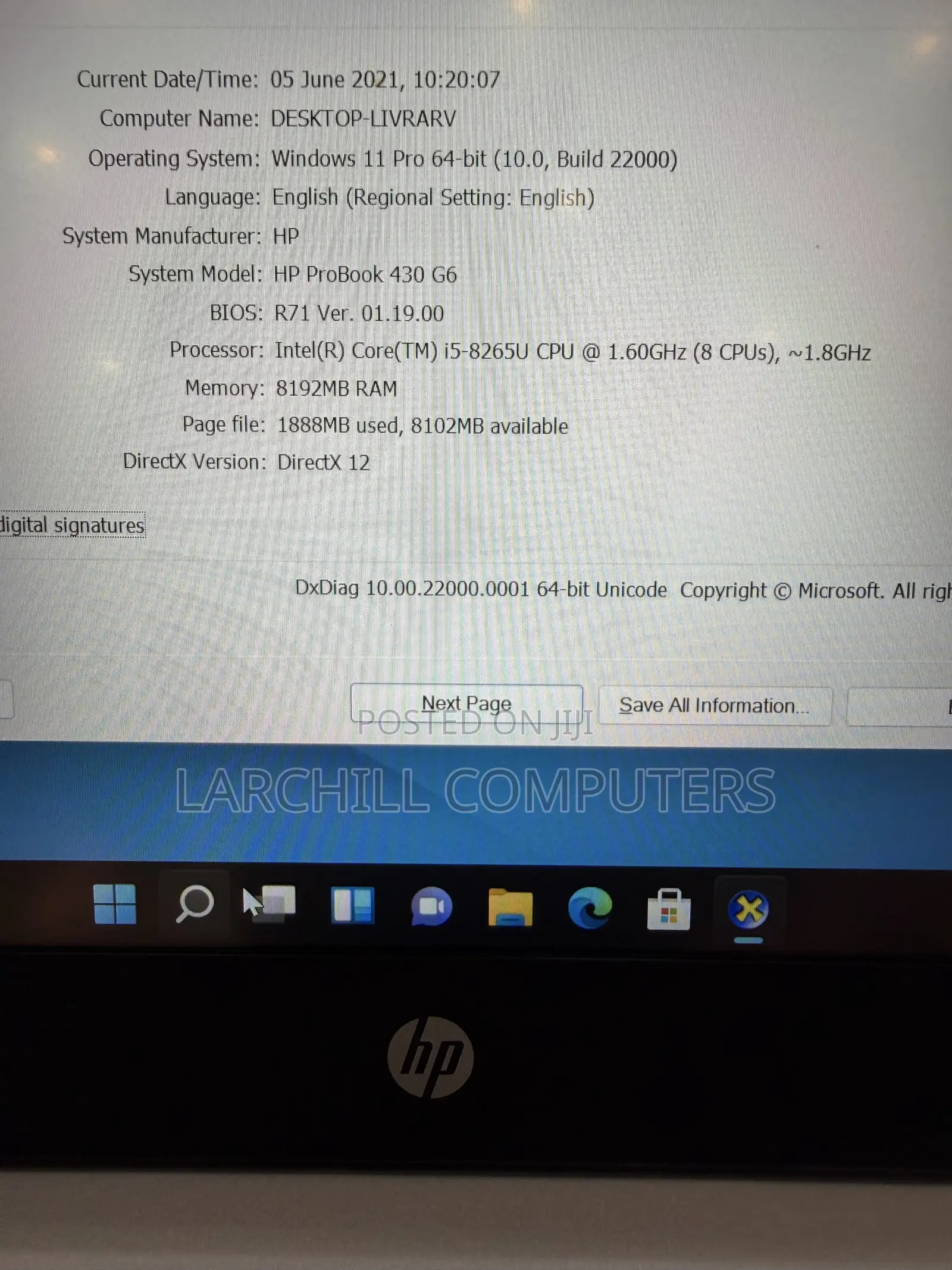Laptop HP ProBook 430 G6 8GB Intel Core i5 SSD 256GB