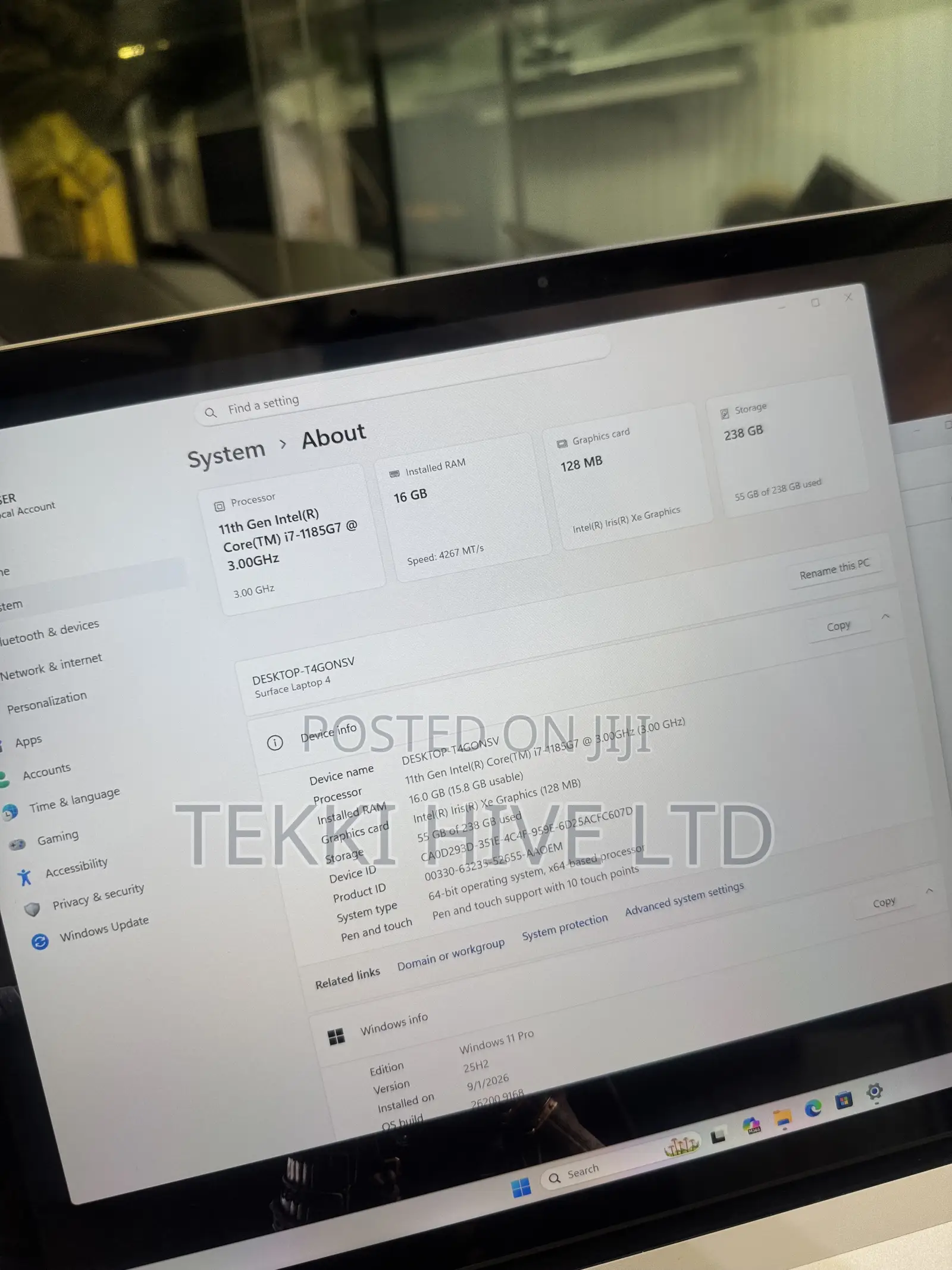 Laptop Microsoft Surface Laptop 4 16GB Intel Core i7 SSD 256GB