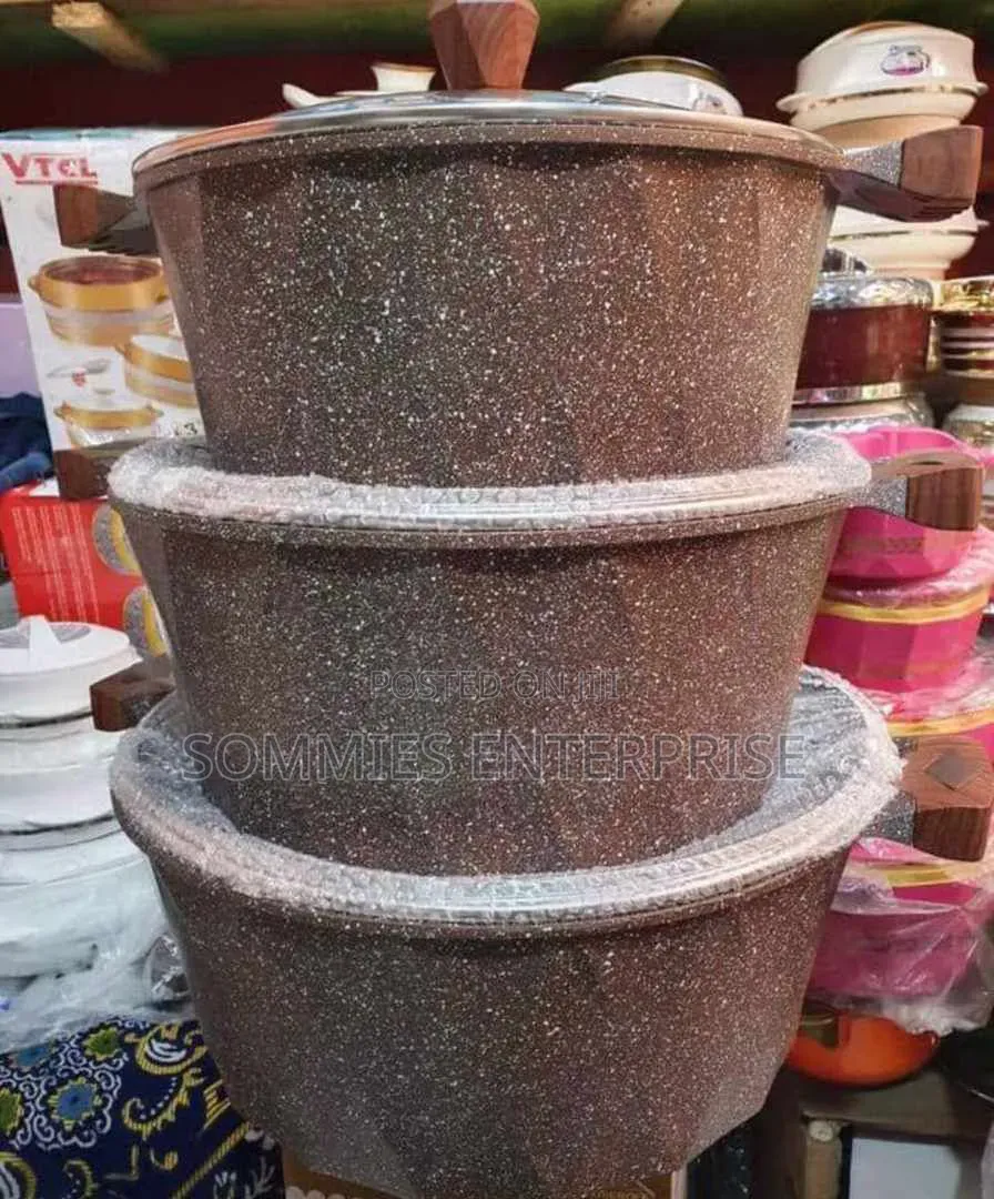 3 Set of Granite Cookware Set