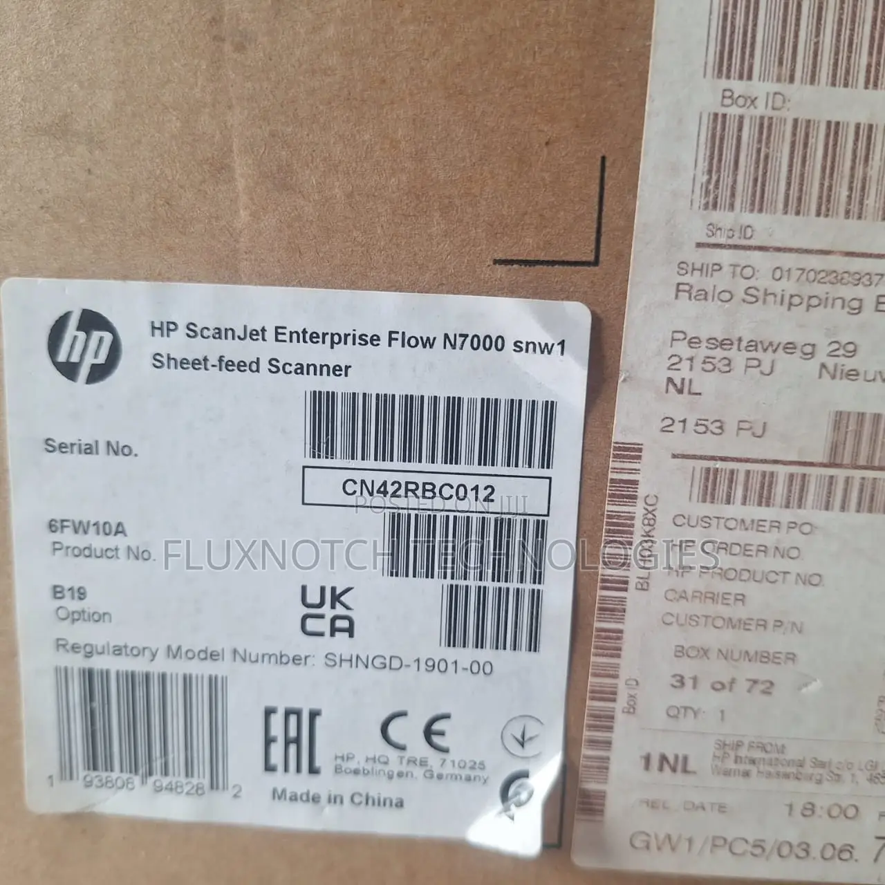 Scanjet Enterprise Flow N7000 SNW 1 Sheet Feed Scanner