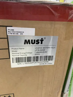 Must 7.6kwh Lithium Battery 24V