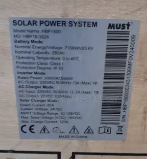 7KWH All in One Must Solar Generator 3000w 280AH
