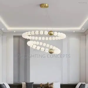 Nordic Minimalist Magic Bean Italian Luxury Acrylic Pendant Chandelier