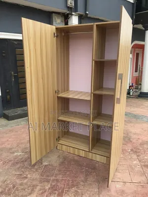 Wardrobe With Open Doors and Shelving (HDF)