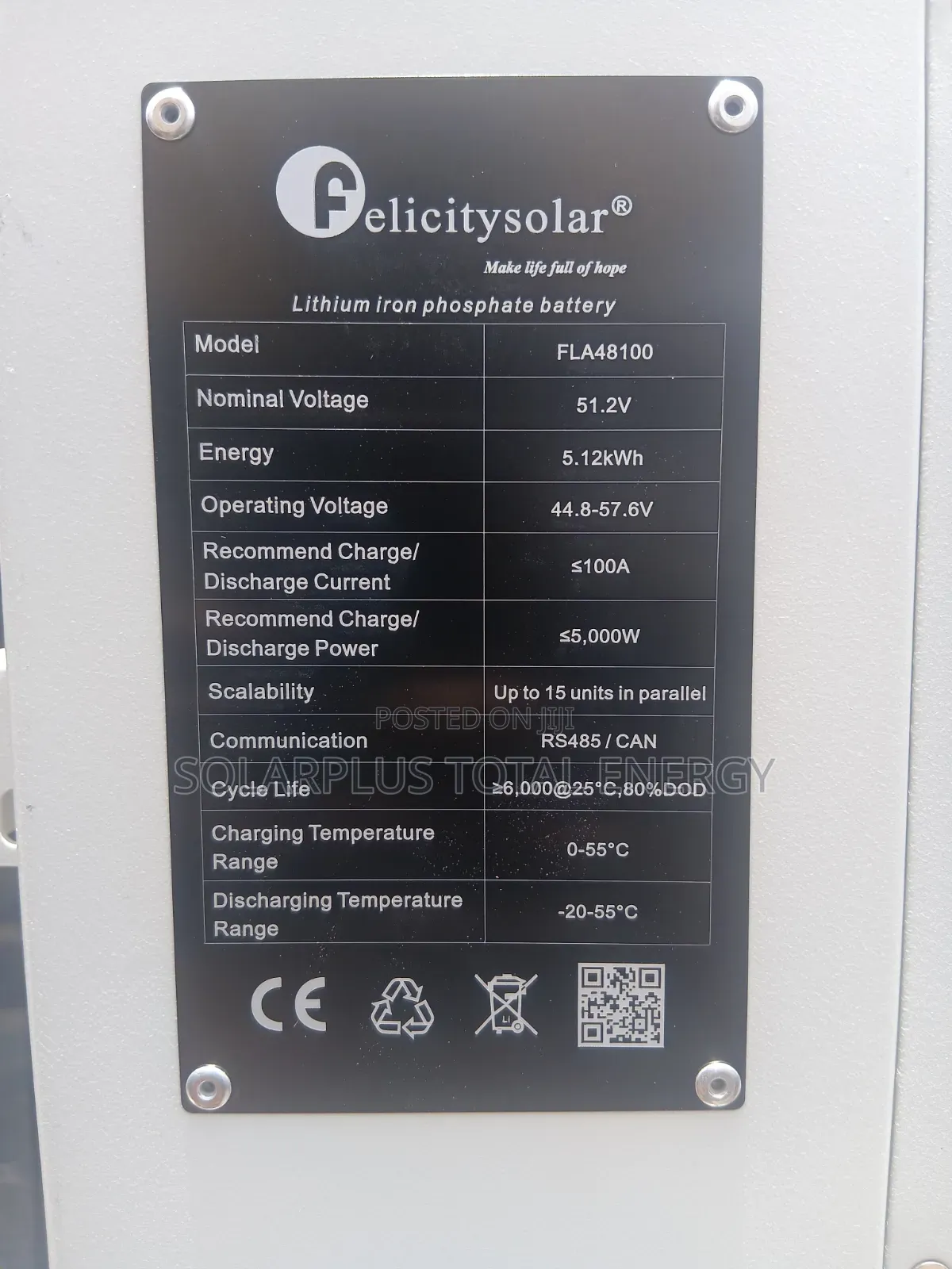 Felicity 5kwh 48v Lithium Battery
