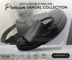 Men Premium Black Sandals