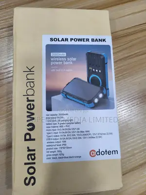 20,000 mAh Fast-Charging Power Bank With in-Built Cables