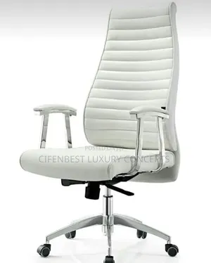 Executive White leatherSwivel Chair B430 Model