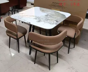 Quality Modern Marble Dining Set by 4