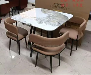 Quality Modern Marble Dining Set by 4