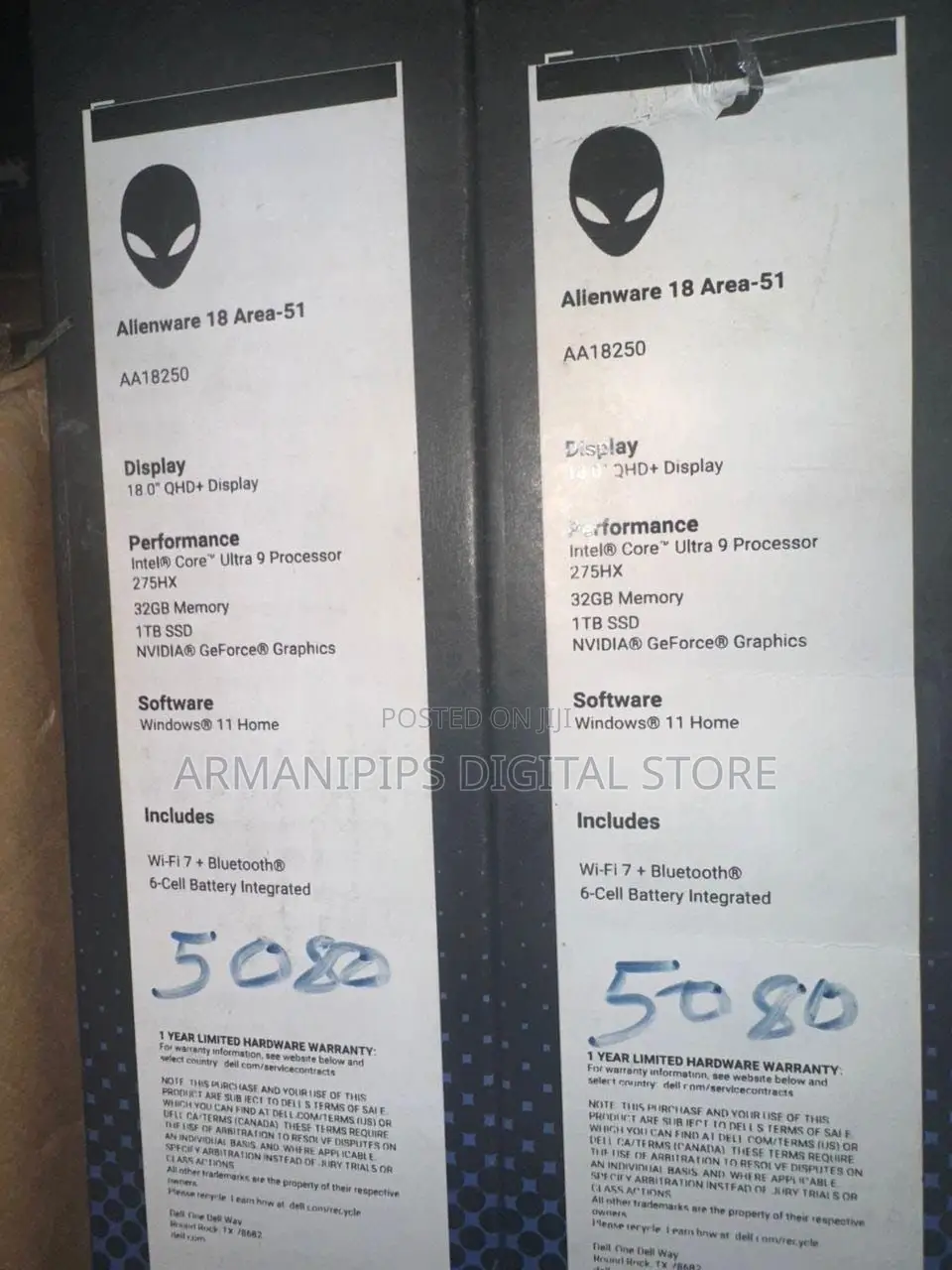 New Laptop Alienware 18 Area-51 32GB Intel Core Ultra 9 SSD 1T