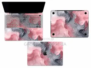 Pink Grey Custom Laprop Skin, Vinyl Protective Cover for All Gadgets