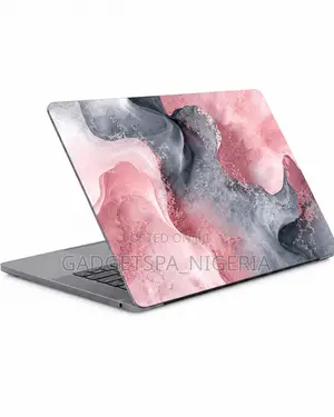 Pink Grey Custom Laprop Skin, Vinyl Protective Cover for All Gadgets