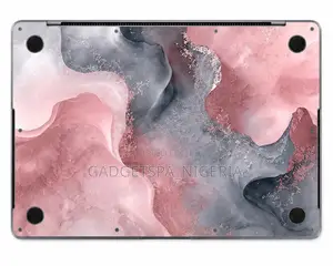 Pink Grey Custom Laprop Skin, Vinyl Protective Cover for All Gadgets