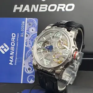Hanboro Authentic Quality Luxury Men Automatic Engine Wristwatch
