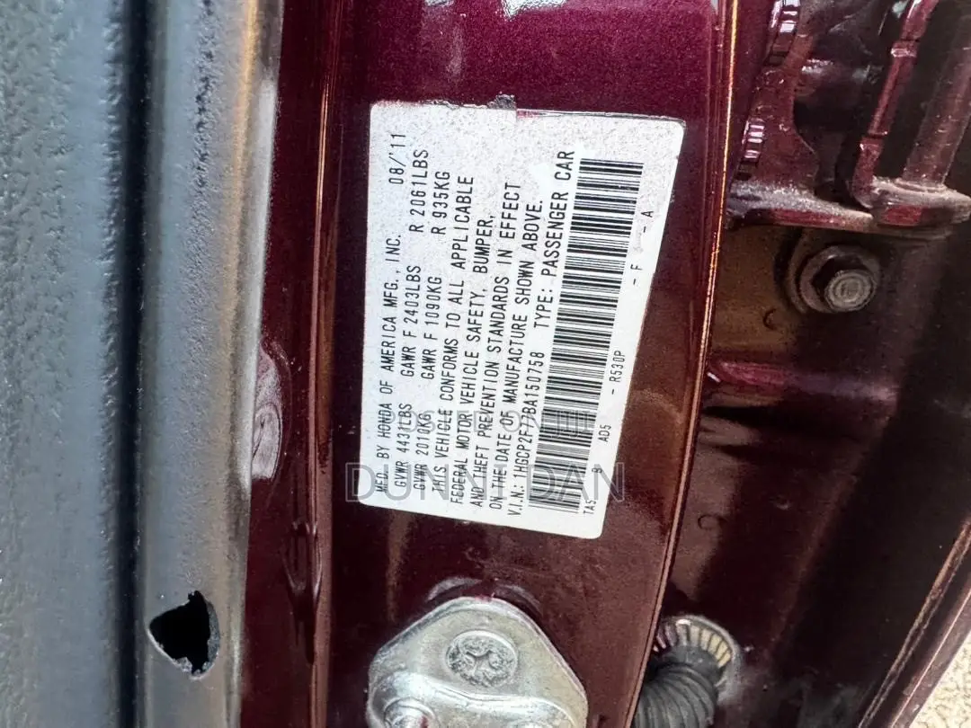 Honda Accord 2012 Maroon