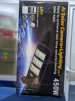 450W Ai  Solar Camera With Lightning 2 in 1