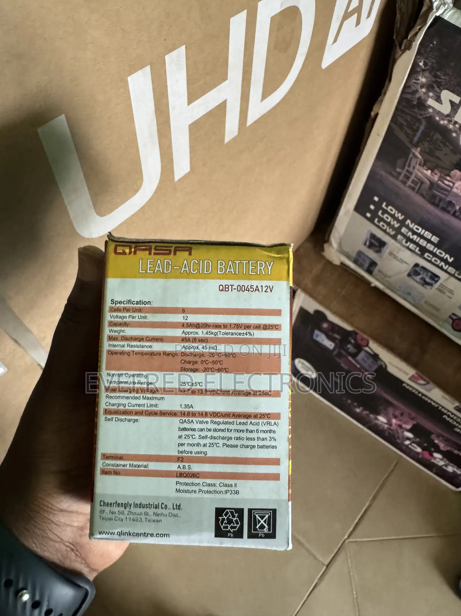 Rechargeable Fan Battery 12V