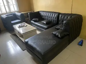 For SALE: 3 Seater Leather L-Shaped Sofa Set + 1 Seater