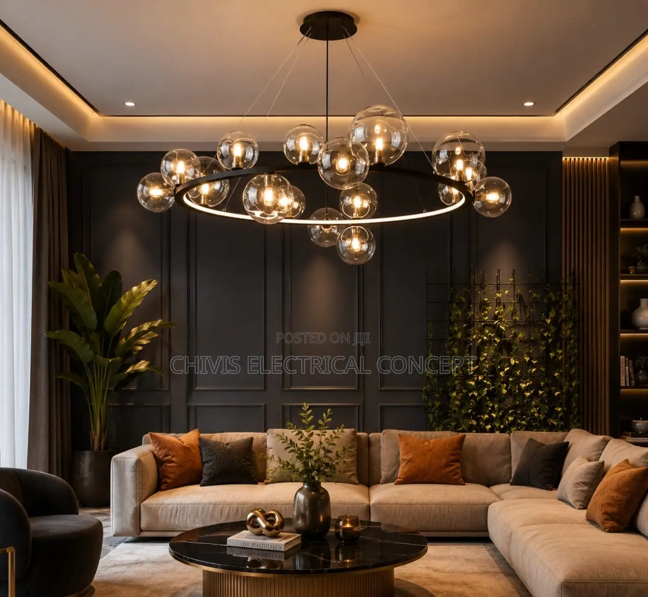 Luxury Dropping LED Nordic Round Lope Chandelier’s