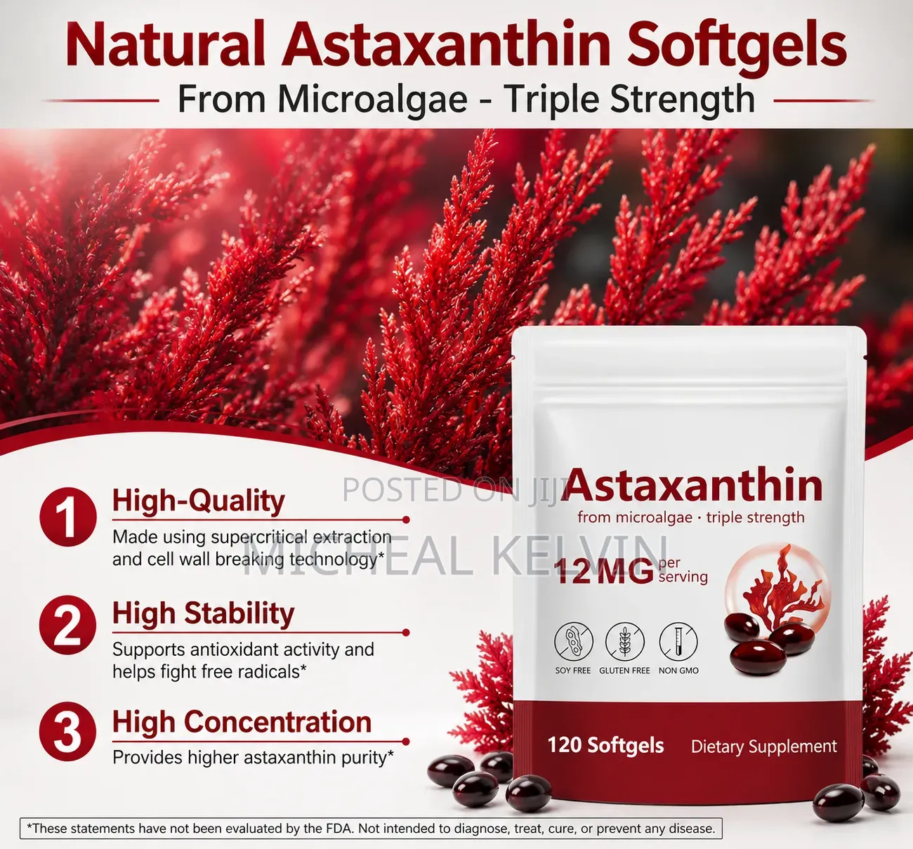 Astaxanthin 60 Softgel 12mg