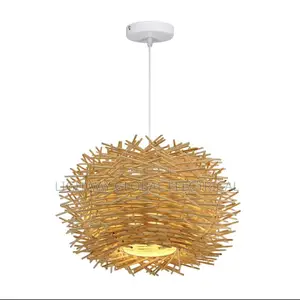 Rustic Rattan Wooven Bird Nest 🪹 Designer Chandelier
