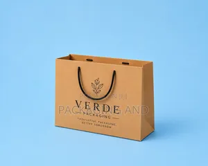 A4 Medium Kraft Paper Bag Gift Shopping Packaging Brown Handle