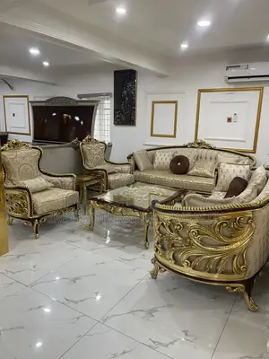 Complete Set of High Classic Turkish Royal Fabric Sofa Chair Chairs