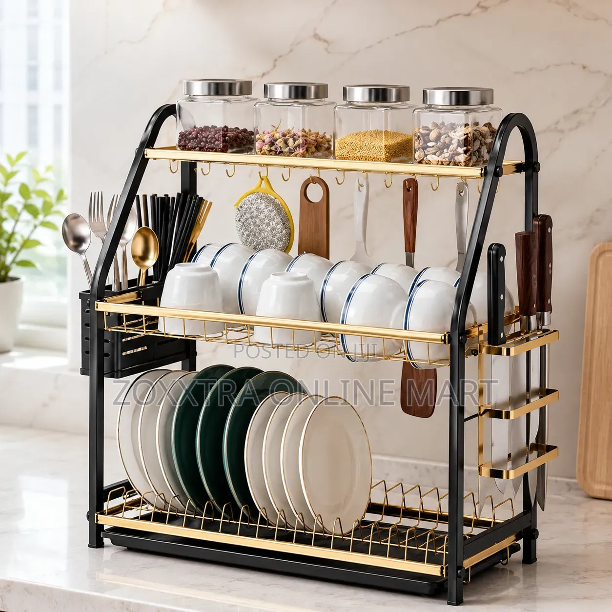 3-Tier Multifunctional Dish Drying Rack