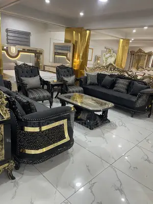 Set of High Classic Imported Turkish Royal Fabric Sofa Chair