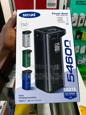 SECURE 54600mAh 150W Power Bank for Laptop & Phone Fast Charging
