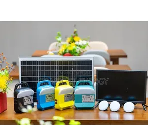 Radio + Speaker Solar Kit With 3 Bulbs + Body Light