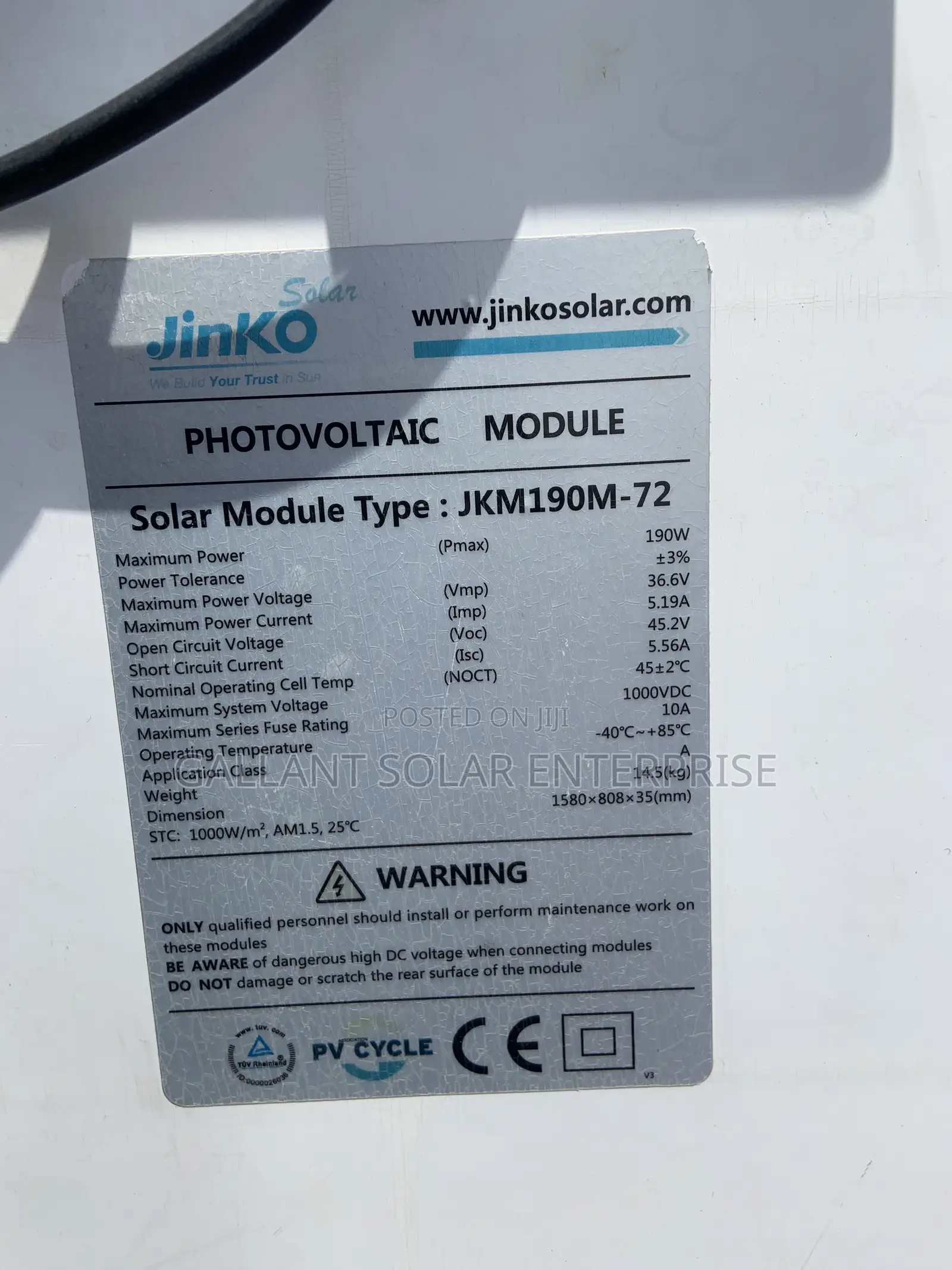 Jinko Panel 190w