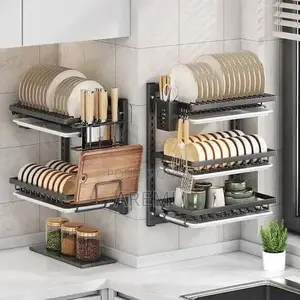 Wall Mounted 2 Layer Plate Rack