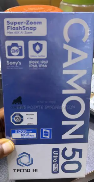 New Tecno Camon 50 Ultra 512 GB Black