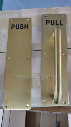 Gold / Champagne PUSH & PULL Door Plates