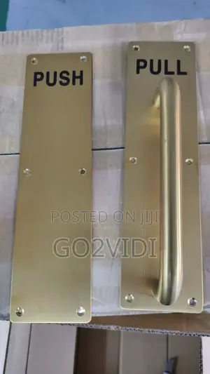 Gold / Champagne PUSH & PULL Door Plates