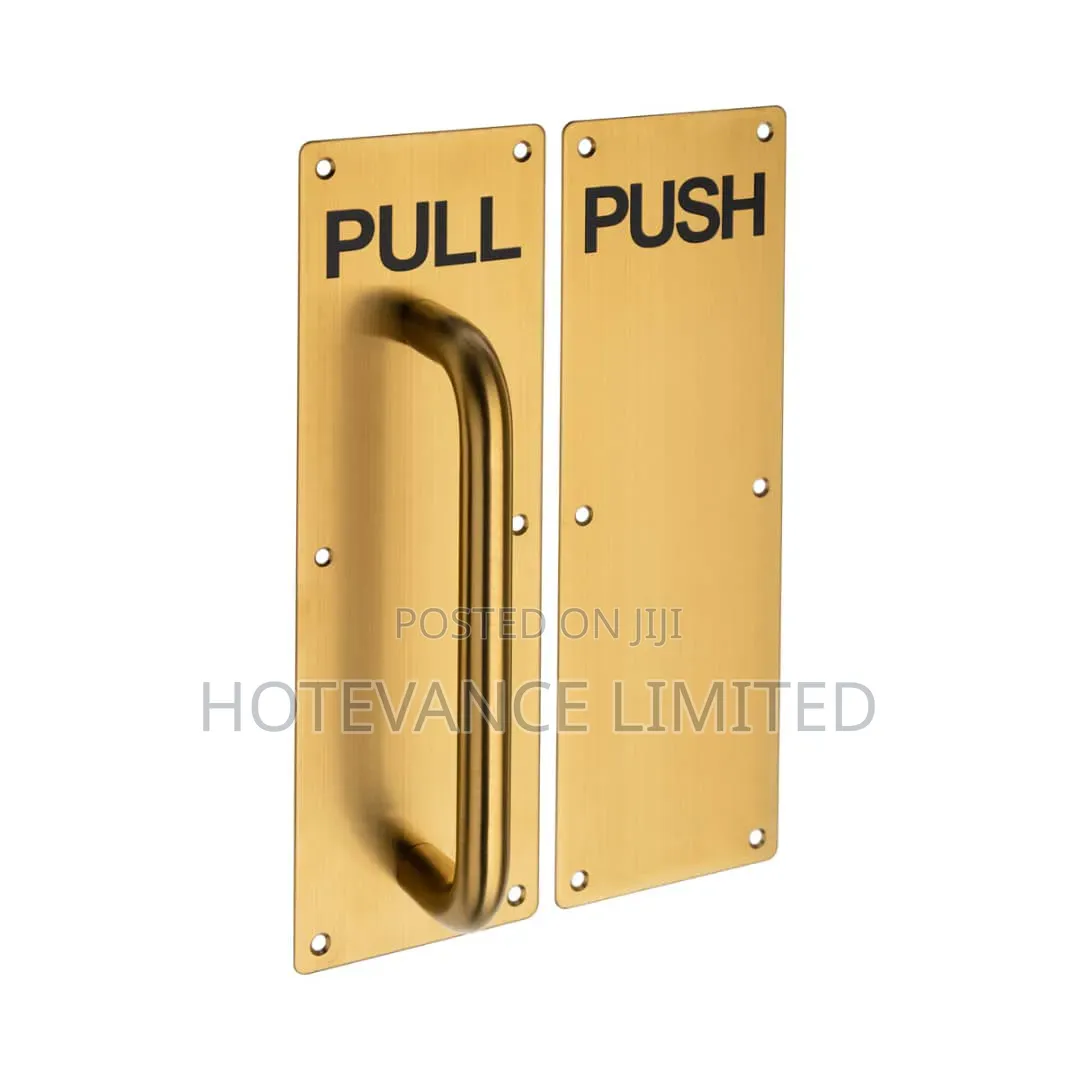 Gold / Champagne PUSH & PULL Door Plates