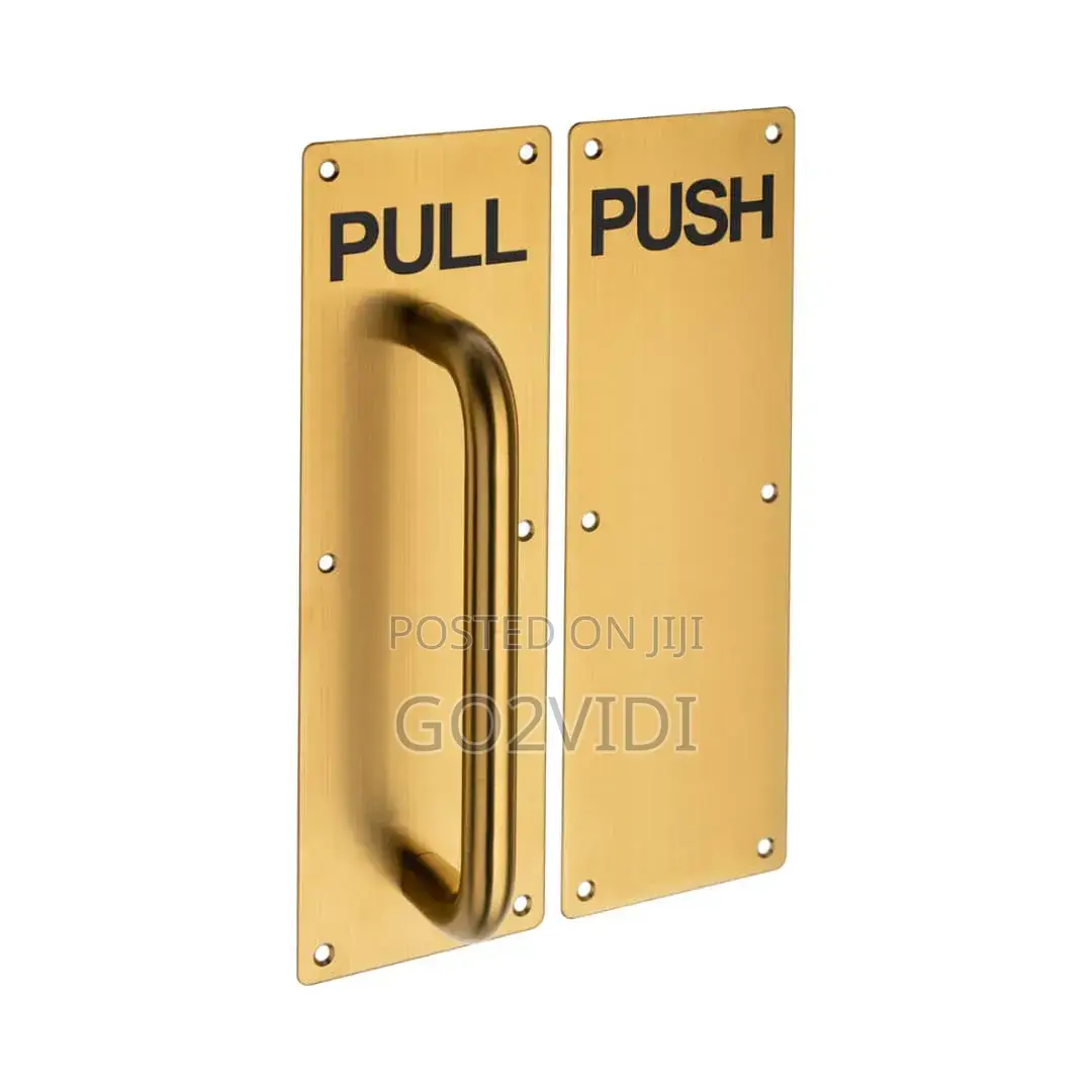 Gold / Champagne PUSH & PULL Door Plates