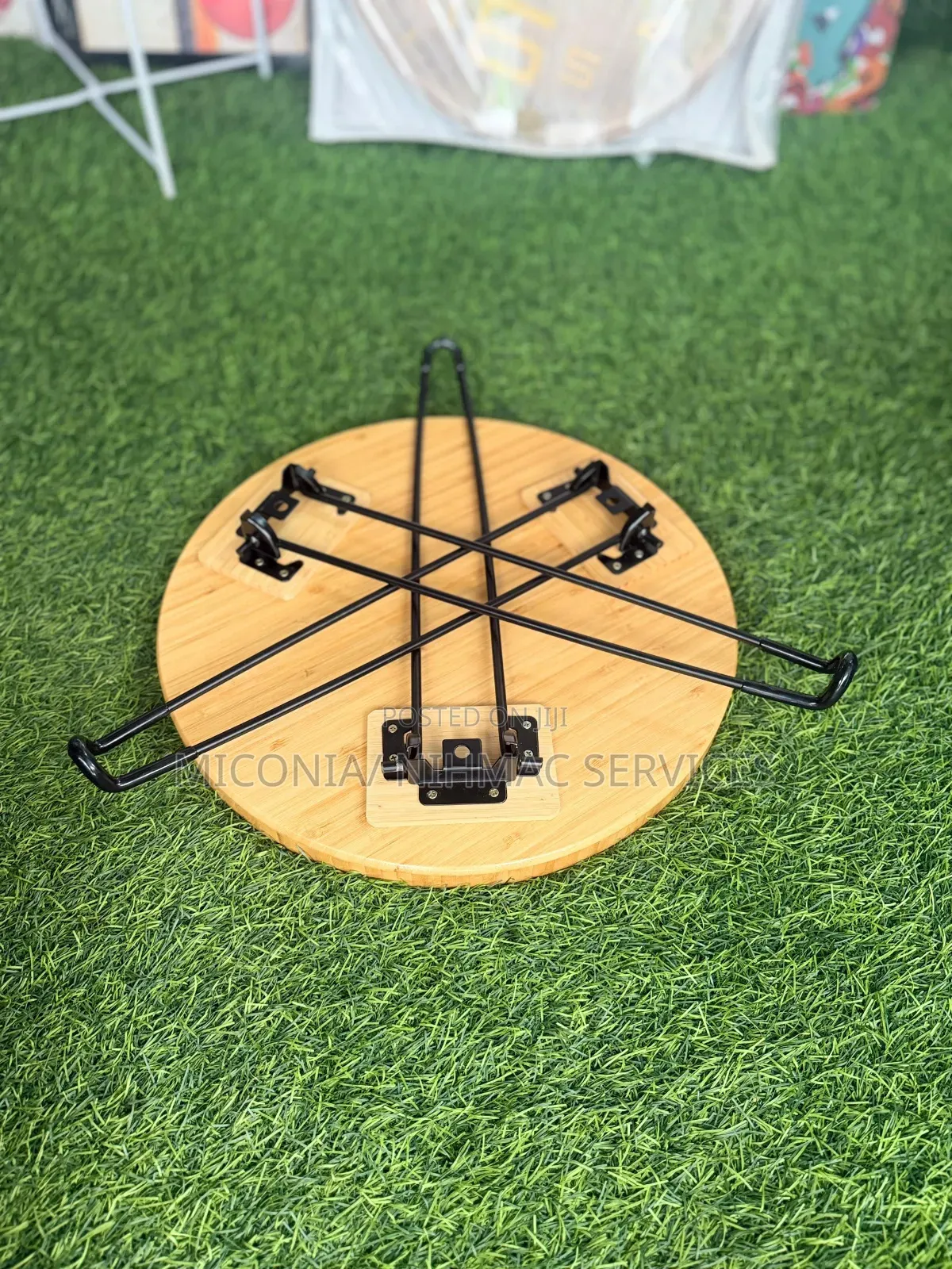 Round Folding Wooden Coffee Table