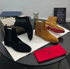 Christian Louboutin Premium Luxury Chelsea Suede Boot –Durable/Stylish