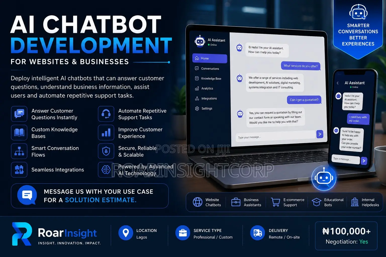 AI Chatbot Development for Websites & Businesses