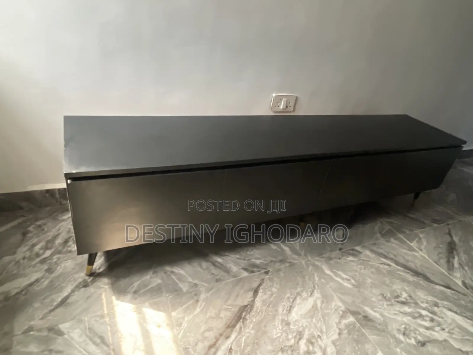 Modern Black TV Console for Sale
