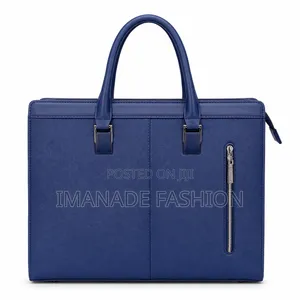 Premium Navy Blue Laptop Business Bag / Executive Briefcase