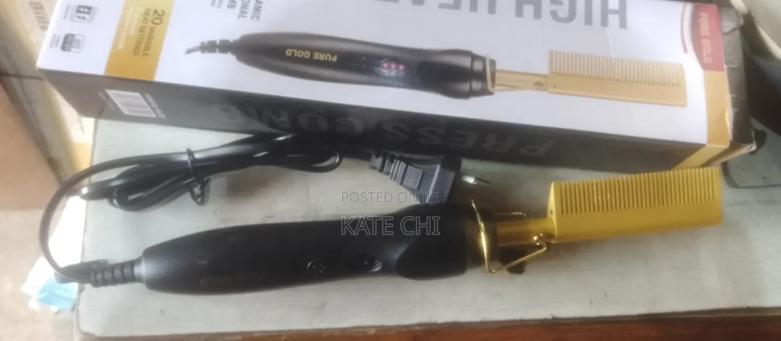 Gold Ceramic Professional Press Comb(hot Comb)