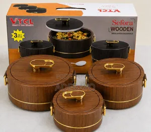 VTCL Sefora  Wooden Food Warmer 3in 1 Set