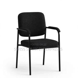 Black Fabric Office / Waiting Chair - Visitors Chair